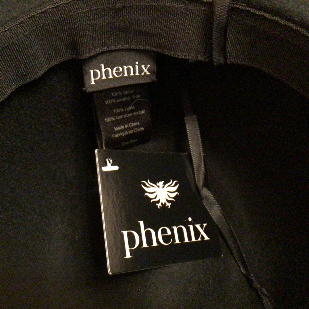 NWT Phenix Wide Brim Wool & Leather Fedora - Picture 3 of 3